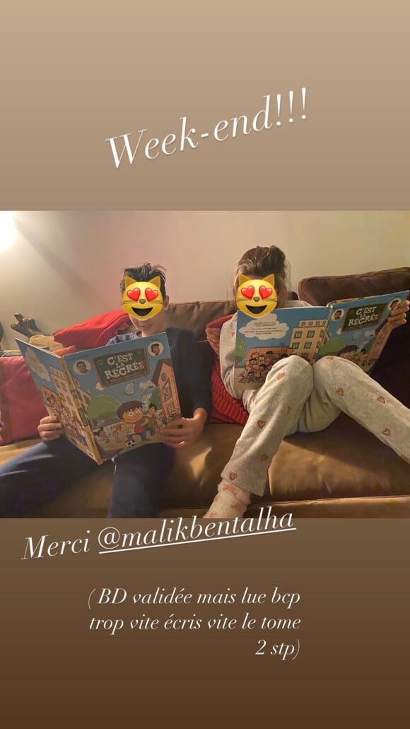 Léon et Lila, les enfants de Mélissa Theuriau et Jamel Debbouze sur Instagram, le 20 novembre 2020.