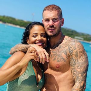 M. Pokora et Christina Milian lors de vacances, été 2020.