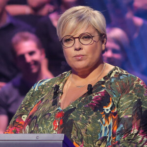 Laurence Boccolini - Enregistrement à l'occasion des 15 ans de l'émission "Qui veut gagner des millions ?" sur TF1 au studio Carrère A de La Plaine Saint-Denis