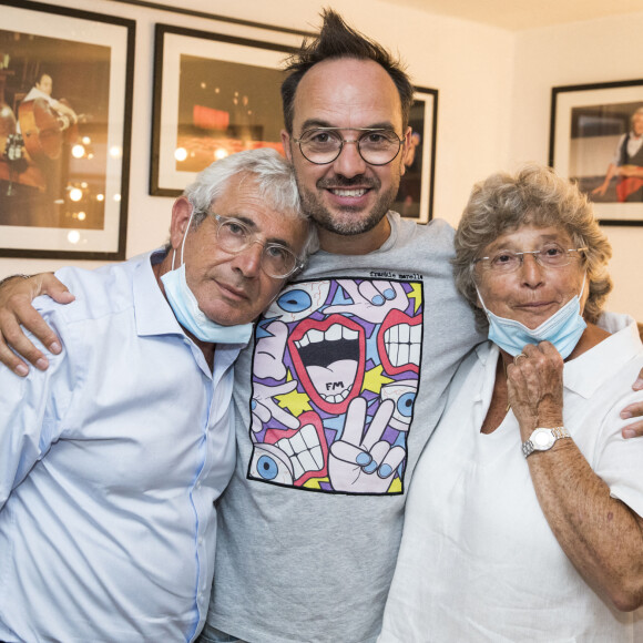 Exclusif - Michel Boujenah, Jarry, Jacqueline Franjou au Festival de Ramatuelle. Le 1er août 2020. © Cyril Bruneau / Festival de Ramatuelle / Bestimage