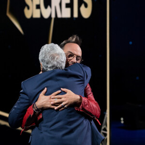 Exclusif - Jarry et Enrico Macias - Enregistrement de l'émission "La Boîte à secrets 3" à Paris, présentée par Faustine Bollaert sur France 3. Le 22 janvier 2020. © Tiziano Da Silva / Bestimage