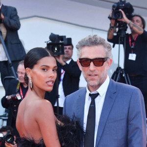 Vincent Cassel et sa femme Tina Kunakey - Red carpet du film "J'accuse" lors du 76ème Festival du Film de Venise, la Mostra à Venise en Italie le 30 Août 2019.