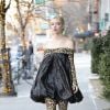 Exclusif - Anya Taylor-Joy porte une robe imprimée léopard pour promouvoir le film "Emma" à New York le 17 février 2020.
