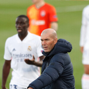 Zinedine Zidane (Real) au match de football Real Madrid CF 2-3 Shakhtar Donetsk (UEFA Champions League) au Stade Alfredo-Di-Stéfano à Madrid, le 21 octobre 2020