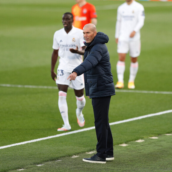 Zinedine Zidane (Real) au match de football Real Madrid CF 2-3 Shakhtar Donetsk (UEFA Champions League) au Stade Alfredo-Di-Stéfano à Madrid, le 21 octobre 2020