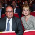 François Hollande et sa compagne Julie Gayet lors de la 12ème édition du festival du Film Francophone d'Angoulême, France, le 20 août 2019. © Coadic Guirec/Bestimage   