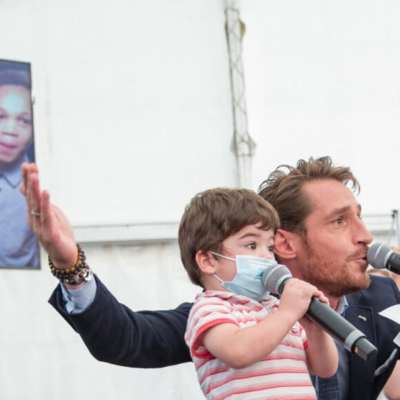 Exclusif  - La chanteuse Lorie (Laure Pester) et David Lantin - La Première Dame et Laure Pester lors de l'inauguration de la Maison des parents de l'hôpital d'Enfants Margency à Margency. Le 17 septembre 2019. © Moreau-Perusseau / Bestimage