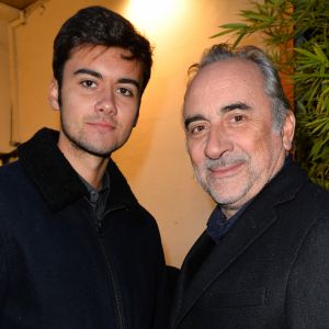 Antoine Duléry avec son fils Raphaël - Générale du spectacle "Ivo Livi ou Le destin d'Yves Montand" au théâtre de la Gaîté-Montparnasse à Paris, France © Coadic Guirec/Bestimage