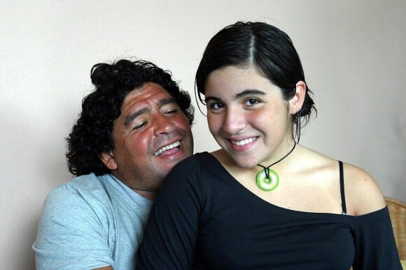 Archives - Diego Maradona et sa fille Giannina. Le 24 septembre 2003 © Imago / Panoramic / Bestimage