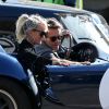 Le prince Emmanuel-Philibert de Savoie et Laeticia Hallyday - Le prince Emmanuel-Philibert de Savoie est au volant de la voiture "Shelby Cobra" sport de Johnny avec Laeticia Hallyday direction le restaurant SoHo House de Malibu en famille à Los Angeles.