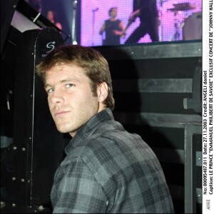 Le prince Emmanuel-Philibert de Savoie au concert de Johnny Hallyday en Suisse, à Fribourg, 2003.