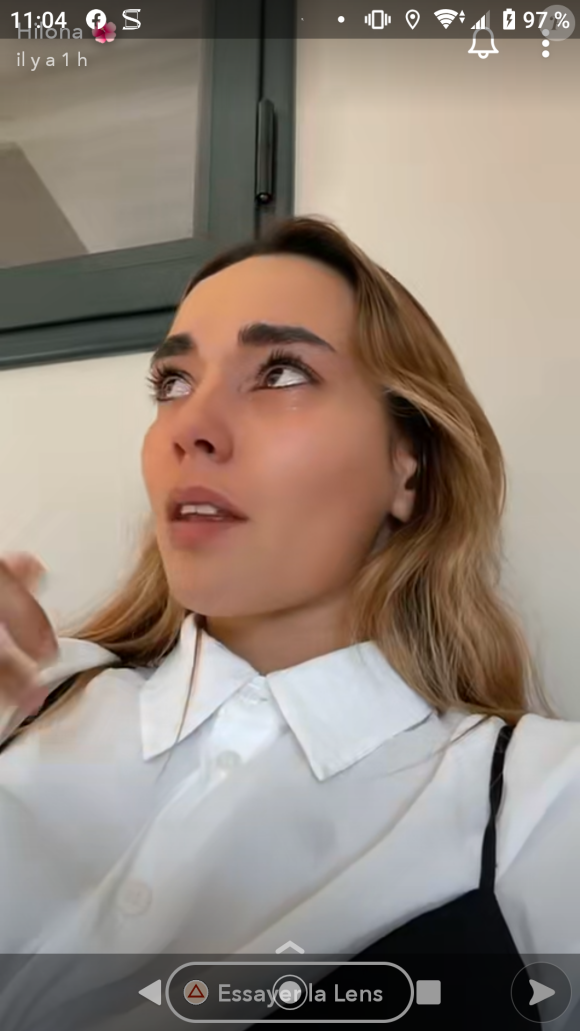 Hilona en larmes sur Snapchat pour parler de sa relation avec Julien Bert, le 3 décembre 2020