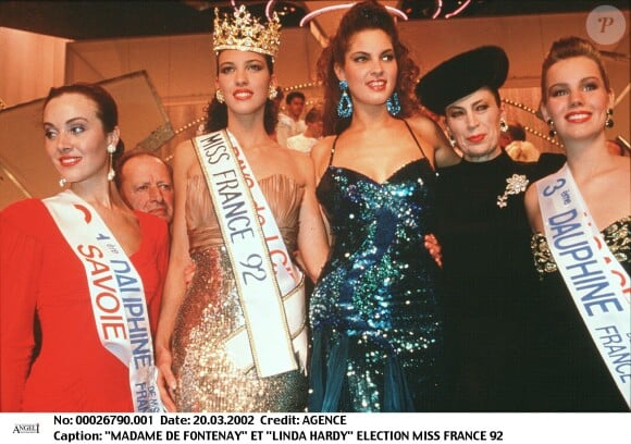 Archives - Geneviève de Fontenay, Mareva Georges, Miss France 1991 et Linda Hardy, Miss France 1992