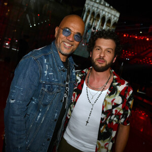 Exclusif - Pascal Obispo et Claudio Capeo - Backstage artistes - Direct de l'émission "Tous ensemble pour la musique" pour la fête de la musique 2020 à l'AccorHotels Arena à Paris le 19 juin 2020. © Cyril Moreau / Veeren Ramsamy / Bestimage 