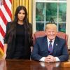 Kim Kardashian et Donald Trump dans le Bureau ovale de la Maison Blanche le 30 mai 2018