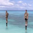 Brice, Alexandra et Loïc dans "Koh-Lanta, Les 4 Terres" sur TF1.