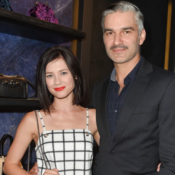 Exclusif - Alice Dufour et son compagnon François Vincentelli à la soirée d'inauguration de la nouvelle boutique "Pellegrino" à Paris.