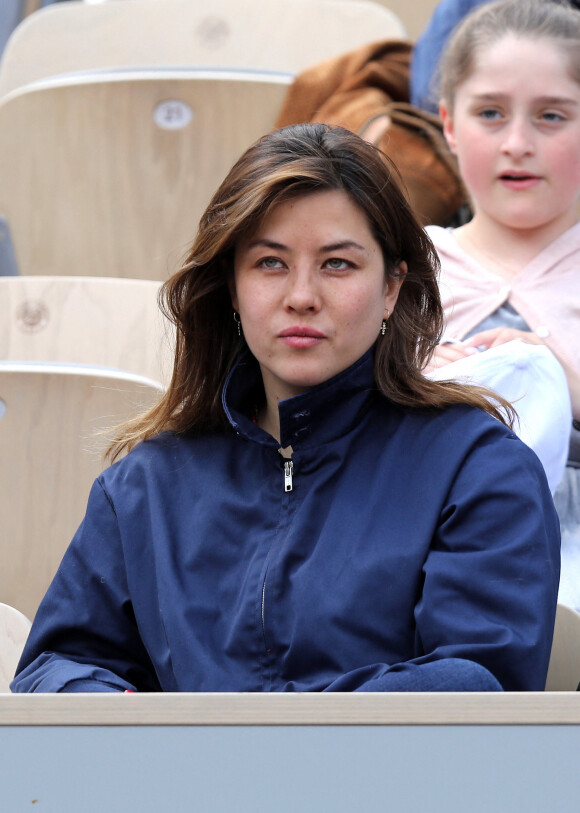 Myléne Jampanoï - Les célébrités dans les tribunes des Internationaux de France de Tennis de Roland Garros 2019 à Paris, France, le 29 mai 2019. © Jacovides-Moreau/Bestimage .