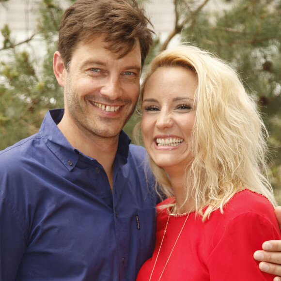 Elodie Gossuin-Lacherie et son mari Bertrand Lacherie - People au village lors des internationaux de tennis de Roland Garros