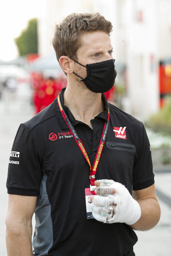 (Le pilote Romain Grosjean est forfait pour le Grand Prix d'Abou Dhabi et arrête sa carrière de pilote après son accident ) - Romain Grosjean, Haas F1 - Grand Prix de Sakhir. © Motorsport Images / Panoramic / Bestimage