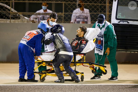 Accident de Romain Grosjean lors du Grand Prix de Formule 1 de Bahrein à Sakhir. Le 29 novembre 2020 © Motorsport Images / Panoramic / Bestimage