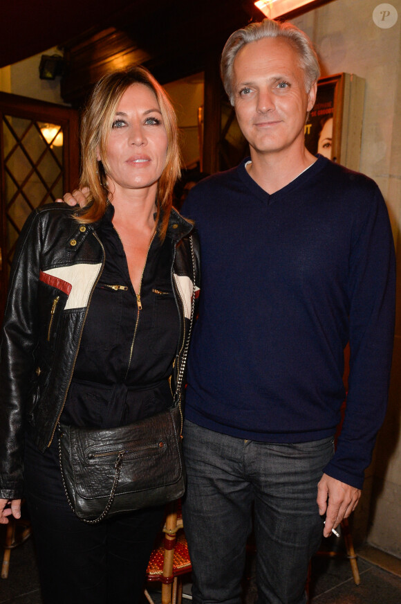 Mathilde Seigner et son compagnon Mathieu Petit - Générale de la pièce de théâtre "Tout ce que vous voulez" au Théâtre Edouard VII à Paris le 19 septembre 2016. © Coadic Guirec/Bestimage