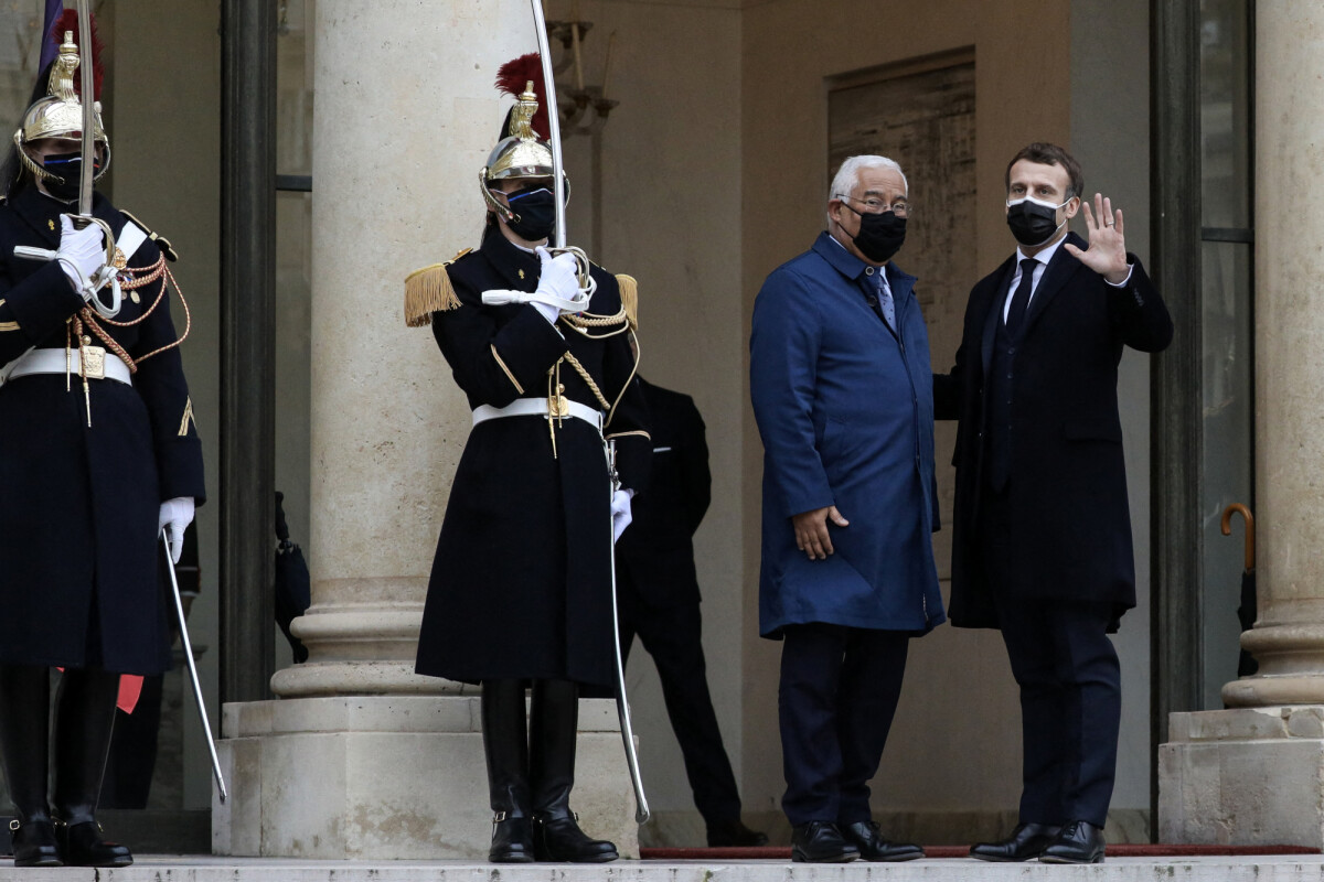 Photo : Le président de la république, Emmanuel Macron reçoit Antonio ...