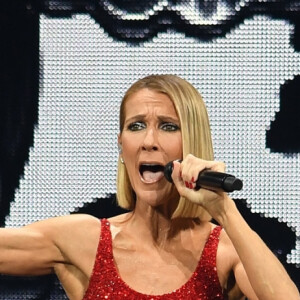 Céline Dion en concert à l'American Airlines Arena dans le cadre de sa tournée "Courage World Tour" à Miami, le 17 janvier 2020.