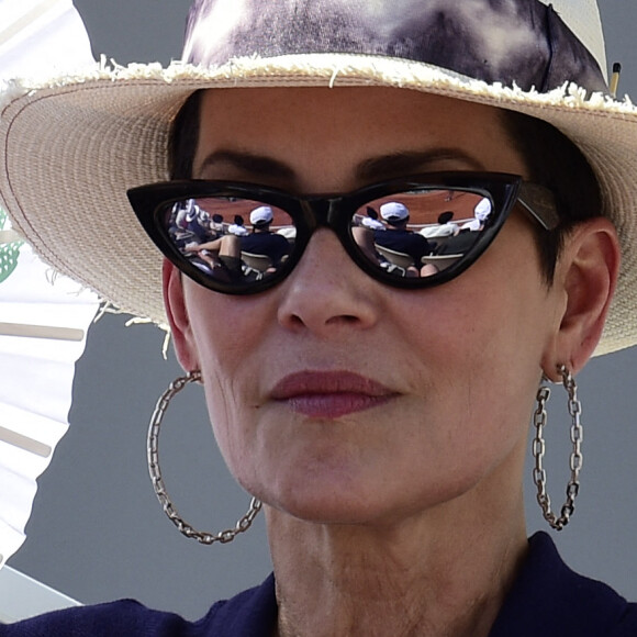 Cristina Cordula dans les tribunes lors des internationaux de tennis de Roland Garros à Paris, France, le 2 juin 2019. © Jean-Baptiste Autissier/Panoramic/Bestimage