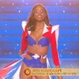   Miss Guadeloupe   :   Kenza Andreze-Louison   lors du défilé des 15 demi-finalistes sur le thème du 14 juillet - élection de Miss France 2021 le 19 décembre sur TF1