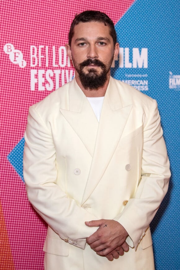 Shia LaBeouf à la première du film "Honey Boy" lors de la 63e édition du festival BFI du film de Londres au cinéma Odeon Luxe Leicester Square à Londres, Royaume Uni, l'année dernière.