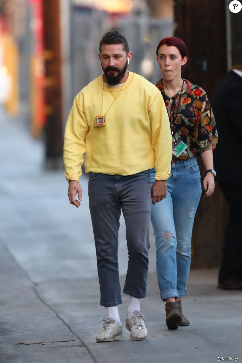 Shia LaBeouf se rend sur l'émission "Jimmy Kimmel Live!" à Hollywood le 6 novembre 2019.