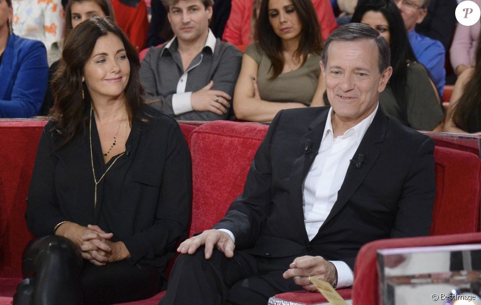 Cristiana Reali et Francis Huster - Enregistrement de l' émission "Vivement Dimanche" à Paris le 24 septembre 2014. L'émission sera diffusée le 28 Septembre.
