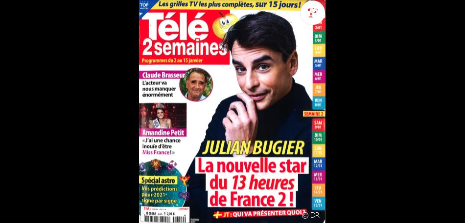 Magazine "Télé 2 semaines" en kiosques le 28 décembre 2020.
