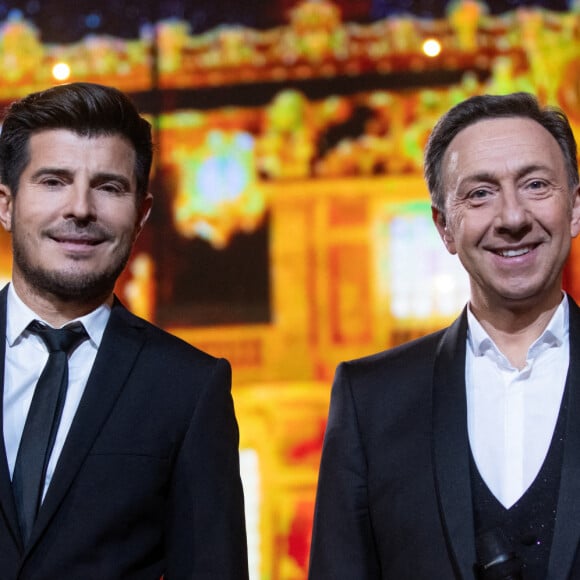 Exclusif - Vincent Niclo et Stéphane Bern - Enregistrement de l'émission "La grande soirée du 31 à Versailles", qui sera diffusée sur France 2. Le 15 décembre 2020 © Tiziano Da Silva - Cyril Moreau / Bestimage