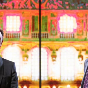 Exclusif - Stéphane Bern et Christophe Berthonneau - Enregistrement de l'émission "La grande soirée du 31 à Versailles", qui sera diffusée sur France 2. Le 15 décembre 2020 © Tiziano Da Silva - Cyril Moreau / Bestimage