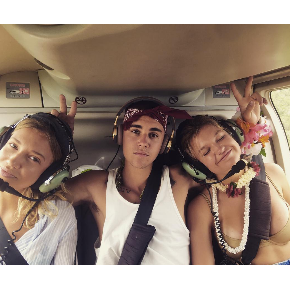 Justin Bieber en vacances à Hawaï. Photo publiée sur Instagram au début du mois d'août 2016