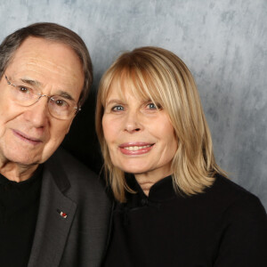 Exclusif - Robert Hossein et sa femme Candice Patou - Studio lors des "Rencontres Internationales du Cinéma" et Prix Henri Langlois a Vincennes (2eme jour), le 1er février 2014. 
