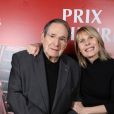 Exclusif - Robert Hossein et sa femme Candice Patou - Studio lors des "Rencontres Internationales du Cinéma" et Prix Henri Langlois a Vincennes (2eme jour), le 1er février 2014.   