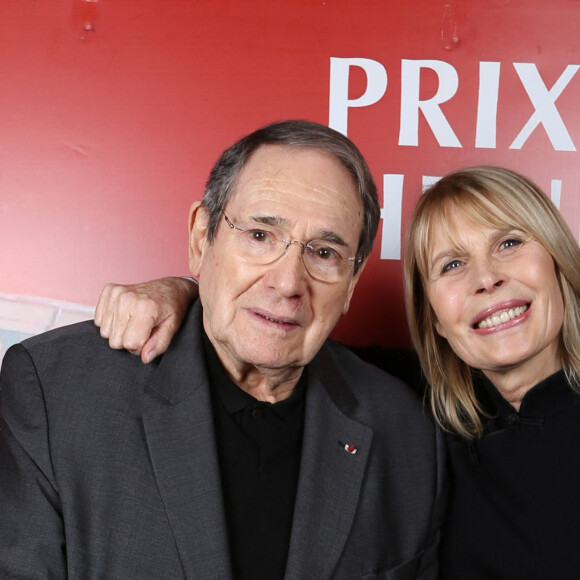 Exclusif - Robert Hossein et sa femme Candice Patou - Studio lors des "Rencontres Internationales du Cinéma" et Prix Henri Langlois a Vincennes (2eme jour), le 1er février 2014. 