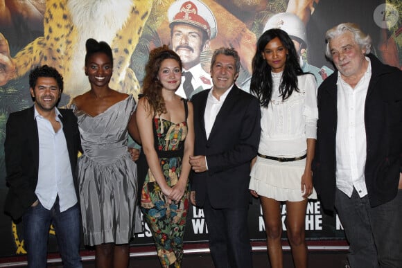 Jamel Debbouze, Aissa Maiga, Louise et Alain Chabat et Liya Kebede- avant première du film "Sur la piste du Marsupilami" au Gaumont Marignan à Paris, le 26 mars 2012. 