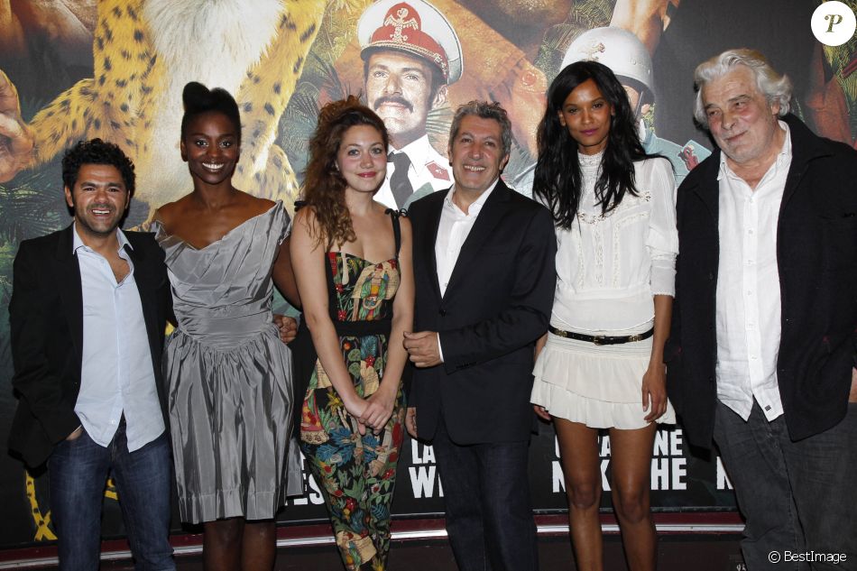  Jamel Debbouze, Aissa Maiga, Louise et Alain Chabat et Liya Kebede- avant première du film &quot;Sur la piste du Marsupilami&quot; au Gaumont Marignan à Paris, le 26 mars 2012.  
