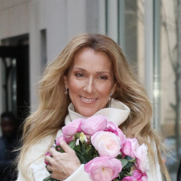 Celine Dion à la sortie de son hôtel à New York, le 8 mars 2020 