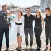 Patrick Puydebat, Elsa Esnoult, Sébastien Roch, Laure Guibert, Laly Meignan - Photocall de la série "Les mystères de l'amour" lors de la 21e édition du Festival de la Fiction TV de la Rochelle. Le 13 septembre 2019. © Patrick Bernard / Bestimage