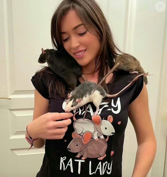 Elsa Esnoult et ses rats sur Instagram. Le 3 janvier 2020.