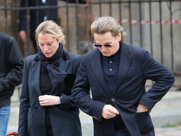 Benoît Magimel et sa femme Margot - Sorties - Hommage à Guy Bedos en l'église de Saint-Germain-des-Prés à Paris le 4 juin 2020.
