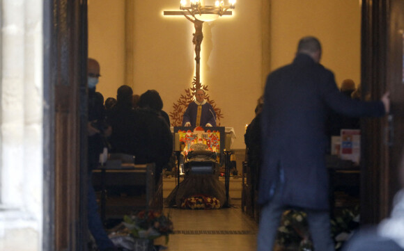 Obsèques du pianiste, jazzman, compositeur et chef d'orchestre Claude Bolling en l'église Saint-Louis de Garches, le 6 janvier 2021.