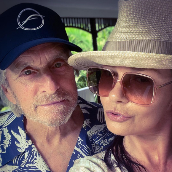 Catherine Zeta-Jones et son mari Michael Douglas. Décembre 2020.