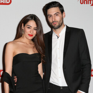 Sofia Essaidi et son compagnon Adrien Galo - Dîner "Unitaid" au conseil économique social et environnemental à Paris. Le 1er avril 2014