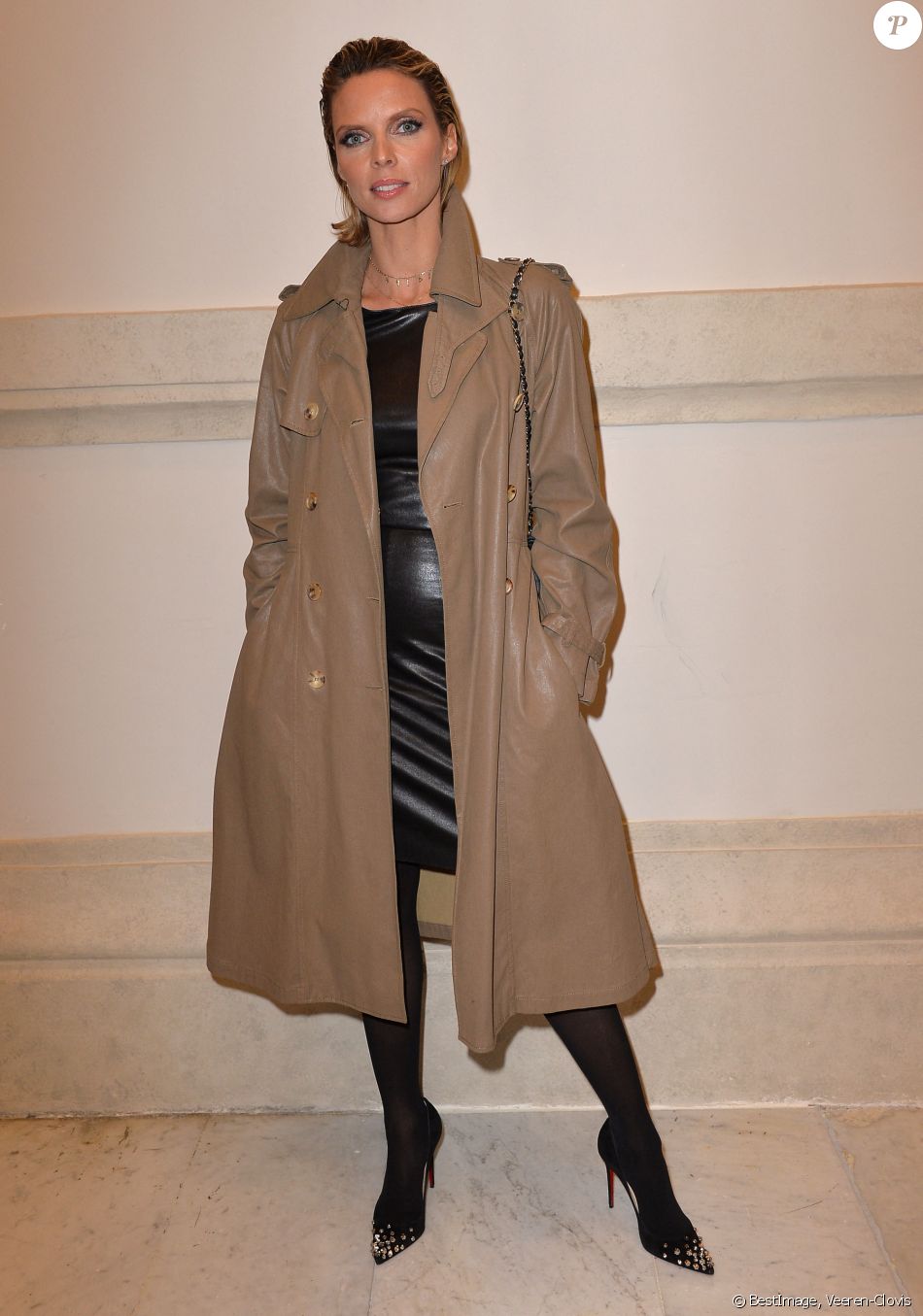 Sylvie Tellier (directrice générale de la société Miss France et Miss France 2002) lors du photocall du dernier défilé de mode Haute-Couture printemps-été 2020 "Jean-Paul Gaultier" au théâtre du Châtelet à Paris, France, le 22 janvier 2020. © Veeren-Clovis/Bestimage